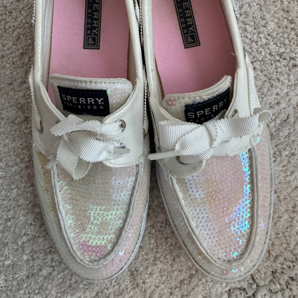 Women's Sperry's - White Irridescent